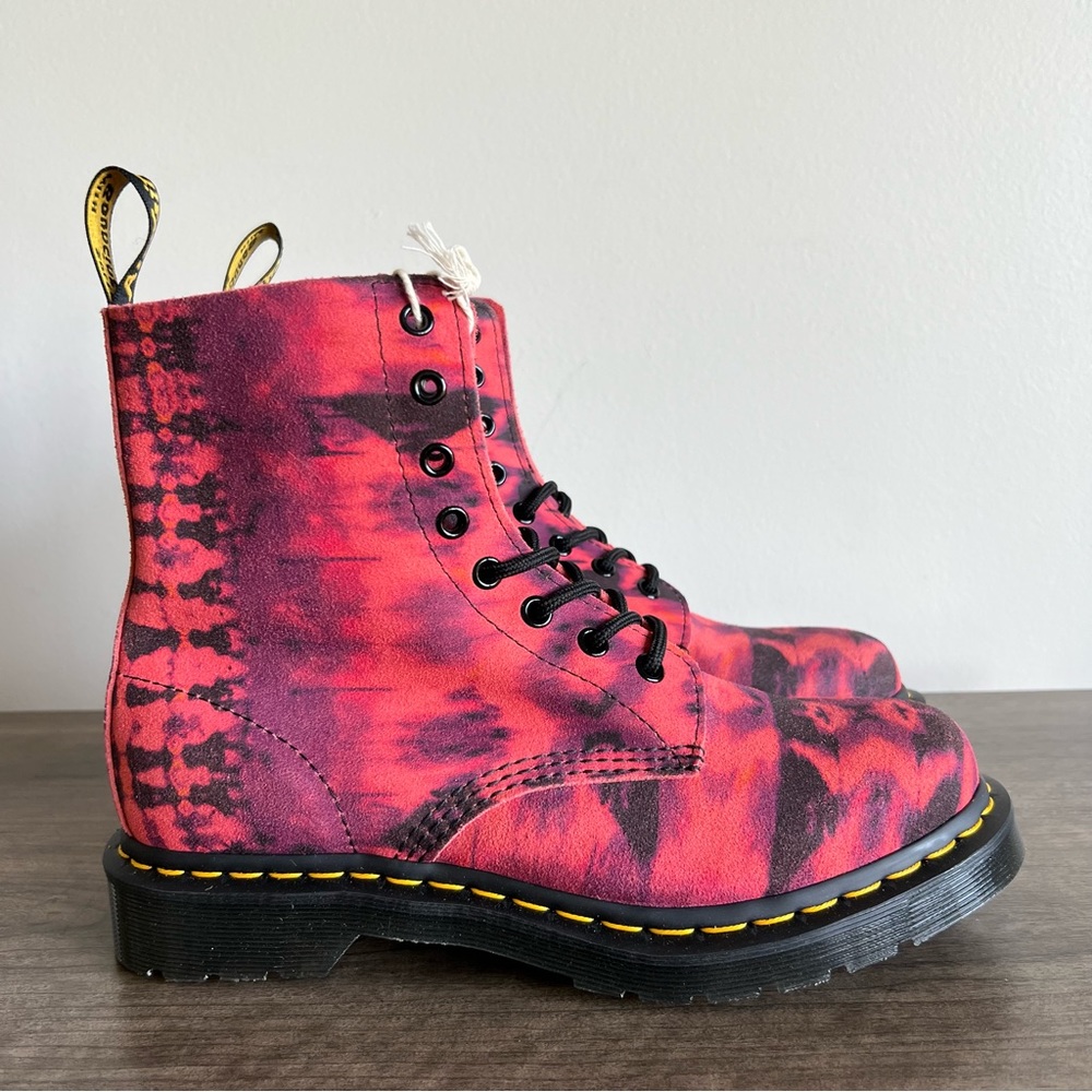 Dr. Martens 1460 Pascal Tie Dye Soft Suede Leather Lace Up Boot NEW Size 9 - Picture 4 of 10
